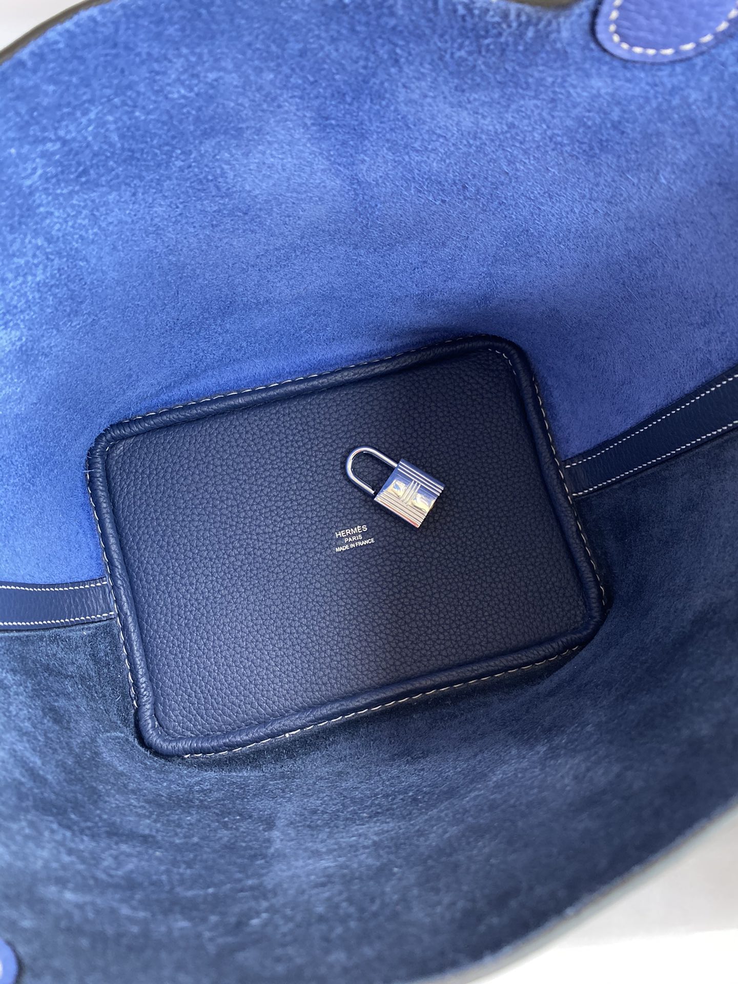 Hermes Picotin Lock 18 Bag In Dark Blue/Blue Clemence Leather